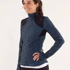 Lululemon Limitless Blue Slub Denim Define Jacket Black 10